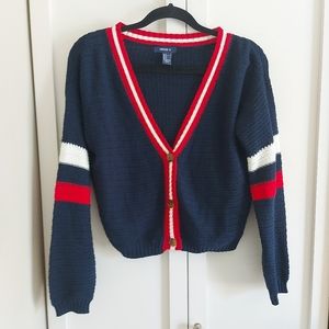 Forever 21 Button Front V Neck Knit Sweater Cardigan S
